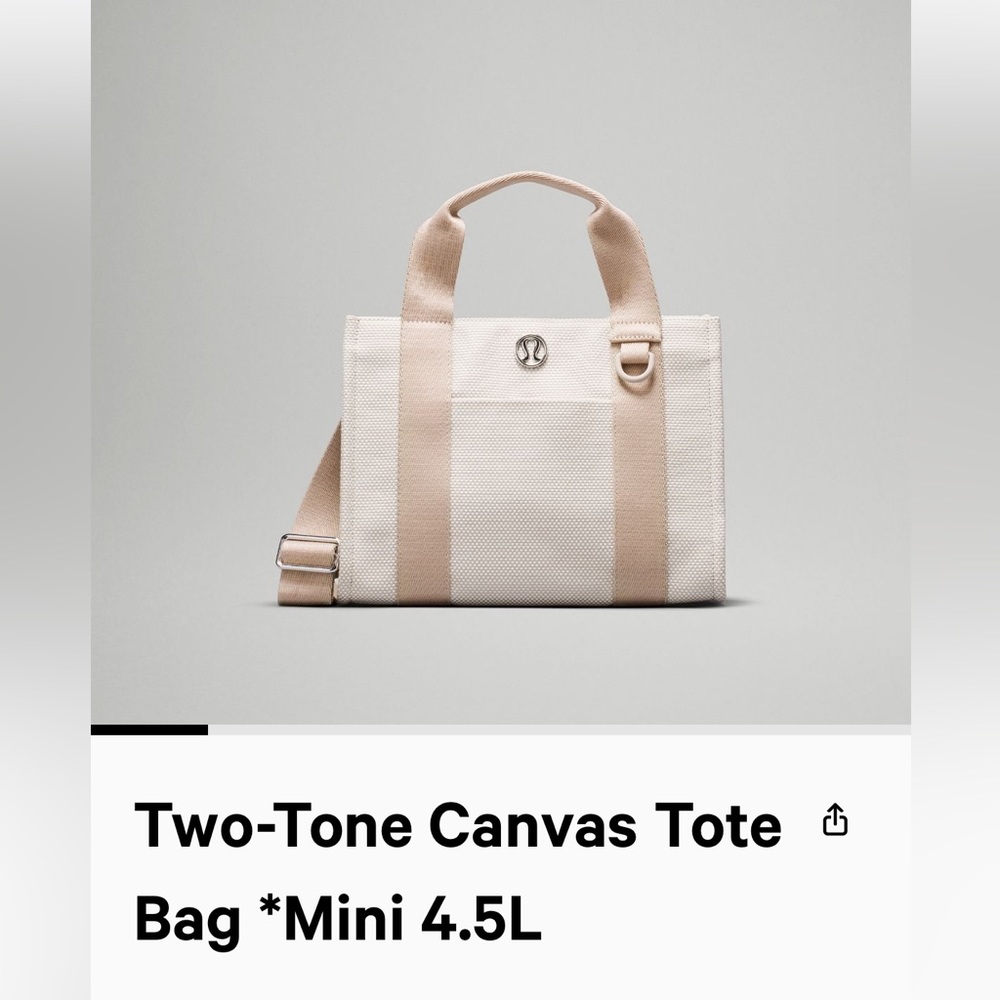 🔥Viral 🔥 Lululemon Two-Tone Canvas Tote
Bag *Mini 4.5L